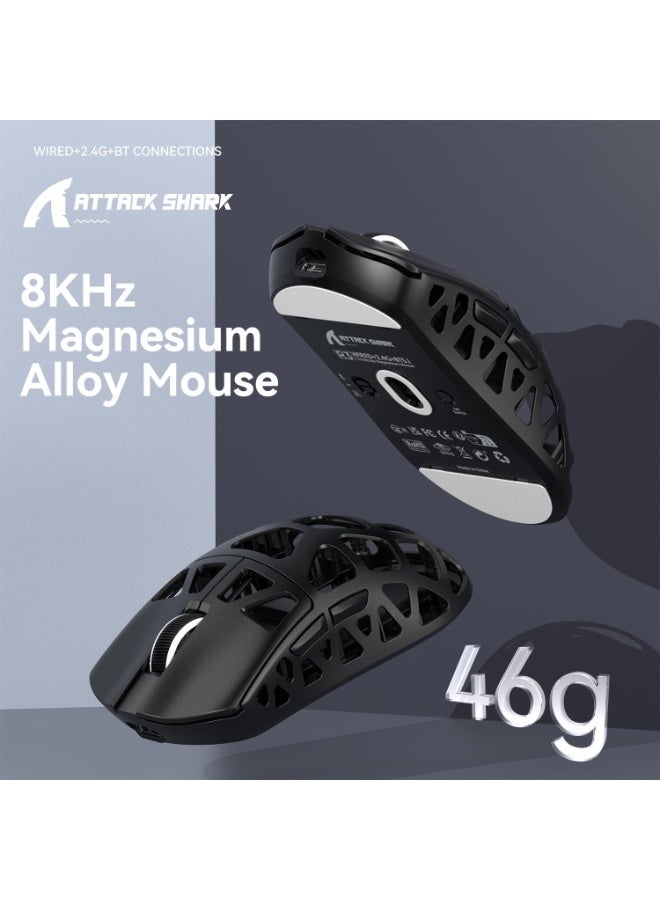 Attack Shark Wireless Gaming Mouse Lightweight Honeycomb Design, 2.4GHz & Bluetooth, Adjustable DPI, Rechargeable, Black - Image 2